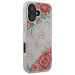 GUESS GUHMP16SP4ROPEMCP iPhone 16 6.1" rowy/pink hardcase 4G Flowers Prindi MagSafe