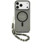 GUESS Juhtme IML Glitter Pearl Strap MagSafe iPhone 18 Pro / 17 Pro jaoks must