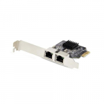 StarTech.com 2-porti Gigabaidi PCIe vrguadapterkaart, 10/100/1000Mbps PCI Express NIC, kahe Realtek RTL8111H, ttab Windowsi ja Linuxiga, TAA vastavus