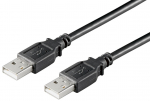 MicroConnect USB2.0 A-A 1m M-M, must, kiireandmekaabel