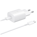 SAMSUNG 25W EP-TA800EWE USB-C seinalaadija koos EP-DA705BWE USB-C / USB-C kaabli asendust pakendiga - valge - OUTLET