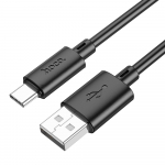 Hoco USB-kaabel A-st USB-C-sse, 3A, 1 m, must, X88