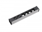 Bachmann CONI 2xSchuko AND 4xEmpty Power strip - ALU -