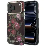 GUESS Case Blossom Roses Print MagSafe iPhone 18 Pro Max / 17 Pro Max jaoks, viinipunane
