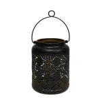 ArtFlow Aia laterna LED-iga, patareid kasutav, 12x12x17cm, must