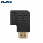 Qoltec 50529 HDMI AF Tasane 90-kraadise nurga kaabeladapter HDMI A mees / HDMI A naine Must