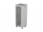 LANBERG 19" 32U Standing Rack Cabinet 600600 Gray with Perforated Doors and LCD (Flat Pack)
