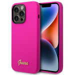 GUESS GUHCP14XSLSMF iPhone 14 Pro Max 6,7" fuksja/fuksia karvkattega kest Vintage kuldne logo