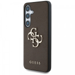 GUESS kest SAMSUNG S25 GUHCS25SPGT4MBW (PU tekstuuriga Big 4G ja klassikaline logo) pruun