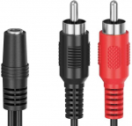 Hama Kaabel 2xRCA / 3,5 mm Must