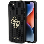 GUESS GUHCP15SPSP4LGK iPhone 15 / 14 / 13 6,1" must kvakaaneline nahkne, perforeeritud 4G sdeleva logoga