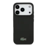Lacoste Ikoonne Petit Pique MagSafe-kinnitusel korpus + rahakott iPhone 18 Pro jaoks, must