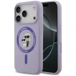 Karl Lagerfeld Silikoonist Karl AND Choupette Ring MagSafe korpus iPhone 18 Pro / 17 Pro jaoks, lila