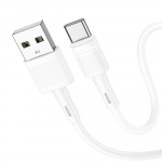 Hoco USB-kaabel A-st USB-C-sse, 3A, 1 m, valge X83