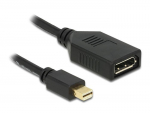 Delock DisplayPort adapter mini DP - DP St/Bu mustTranslation: DisplayPort adapter mini DP - DP black/white
