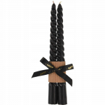 Home Styling Collection Candles black 2pcs 20cm