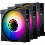 Phanteks M25 Gen2 120 mm PWM DRGB pratav ventilaator, must, 3 tk (PH-F120M25R_G2_DBK01_3P)