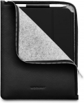 Woolnut Nahast folio kaitsembris 11 iPad Pro AND amp; Air, must (WNUT-IPD11-F-652-BK)