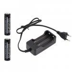 LC5 laadijakomplekt 2 x 18650 aku 6000 mAh.