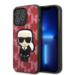 Karl Lagerfeld KLHCP13LPMNIKPI iPhone 13 Pro / 13 6.1" kvakott punane/punane Monogram Ikonik Patch