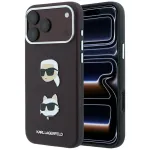 Karl Lagerfeld Karp Saffiano Karl AND Choupette peadega nbid ja logo iPhone 18 Pro / 17 Pro jaoks burg
