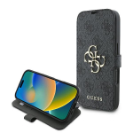 GUESS GUBKP16S4GMGGR iPhone 16 6.1" tarny/must raamat 4G Metal Logo