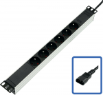 Lanview POWER STRIP 19"" - 6 WAY - FULL ALUMINIUM WITH C14 UPS