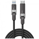 4smarts ComboCord USB4 HDMI 240W 1,5 m kaabel must