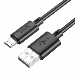 USB kaabel Hoco 2,4A A-pistikust Micro USB-pistikusse, 1 m, must X88