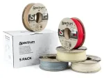 Spectrum Filament PLA spetsiaalne segu 5x0,25 kg (Stone Age Light/Dark, Thermoactive Red, Glow in the Dark Green, WOOD Oak)