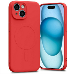 Mercury MagSafe poolsilikoonist iPhone 15 6.1" punane /punane