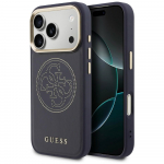 GUESS Etui Perforatsioonidega 4G MagSafe iPhone'ile 17 Pro, sinine