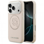 Karl Lagerfeld Etui K Peaklogo Magnet iPhone'ile 17 Pro roosa
