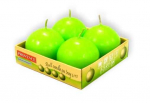 PROVENCE Candles Ball Green 4pcs 5.5x5.5x5.5cm