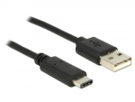 Delock USB kabel A - C, St/St 0,50m, must