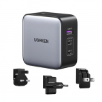 UGREEN 65W Nexode GaN Peakomplekt, mobiiltelefon, slearvuti, nutikell, tahvelarvuti, hall USB kiire laadimine, siseruumides
