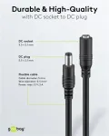 Goobay DC pikendusjuhe, 5m 5,5x2,1mm must 2x0,5 mm max 24VDC 120W