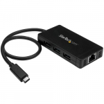 StarTech.com 3-Port USB 3.0 slearvuti pistikupesa koos Gigabit Etherneti liidesega USB-C Komplektis toiteadapter~3-Port USB-C slearvuti pistikupesa Gigabit Etherneti liidesega USB-C to 3x USB-A USB 3.0 (5Gbps) Komplektis toiteadapter