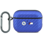 Etui BMW M Carbon Metal Logo do AirPods Pro 3 jasnoniebieski