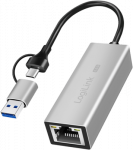 Logilink USB-A/-C ja 2,5G Ethernet vrguadapter, hall