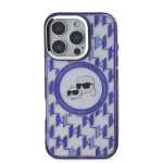 Karl Lagerfeld IML Monogram K AND CH Peakatte MagSafe kest iPhone'i 16 Pro Max jaoks / Lilla