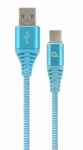 Gembird USB mees - USB C mees Premium villasdud 2m Sinine/Valge