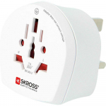 Skross Travel Adapter World-to-UK Earthed White
