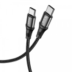 Hoco USB-C USB-C kaabel PD 5A 100W 1 m X50, must