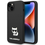Karl Lagerfeld KLHCP14MSLCTBK iPhone 14 Plus / 15 Plus 6,7" kvakott tarny/must Silikoonist Choupette korpus