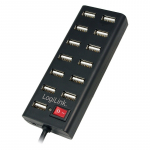 Logilink USB2.0 jaotur, 13-pordiline ON/OFF llitiga