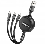 Kaabel 3in1 USB A Lightning / Micro USB / USB C Hoco 2A 1 m X75 must