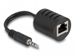 Delock Stereo audiosidend RJ45-pistikust 3,5 mm stereopistikule, isane, Cat.5, kuni 50 m, 2-tk komplekt