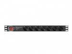 LANBERG PDU-PRO-07F-0200-BK toitejaotusksus (PDU) 6 vahelduvvoolu pistikupesaga 1U must