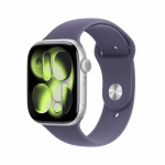 APPLE Watch Series 11 (GPS) 46 mm hbepruun alumiiniumkorpus ja usin violetne spordirihm, S/M (MEV94QN/A)